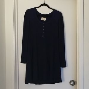 Casual dark navy tshirt dress